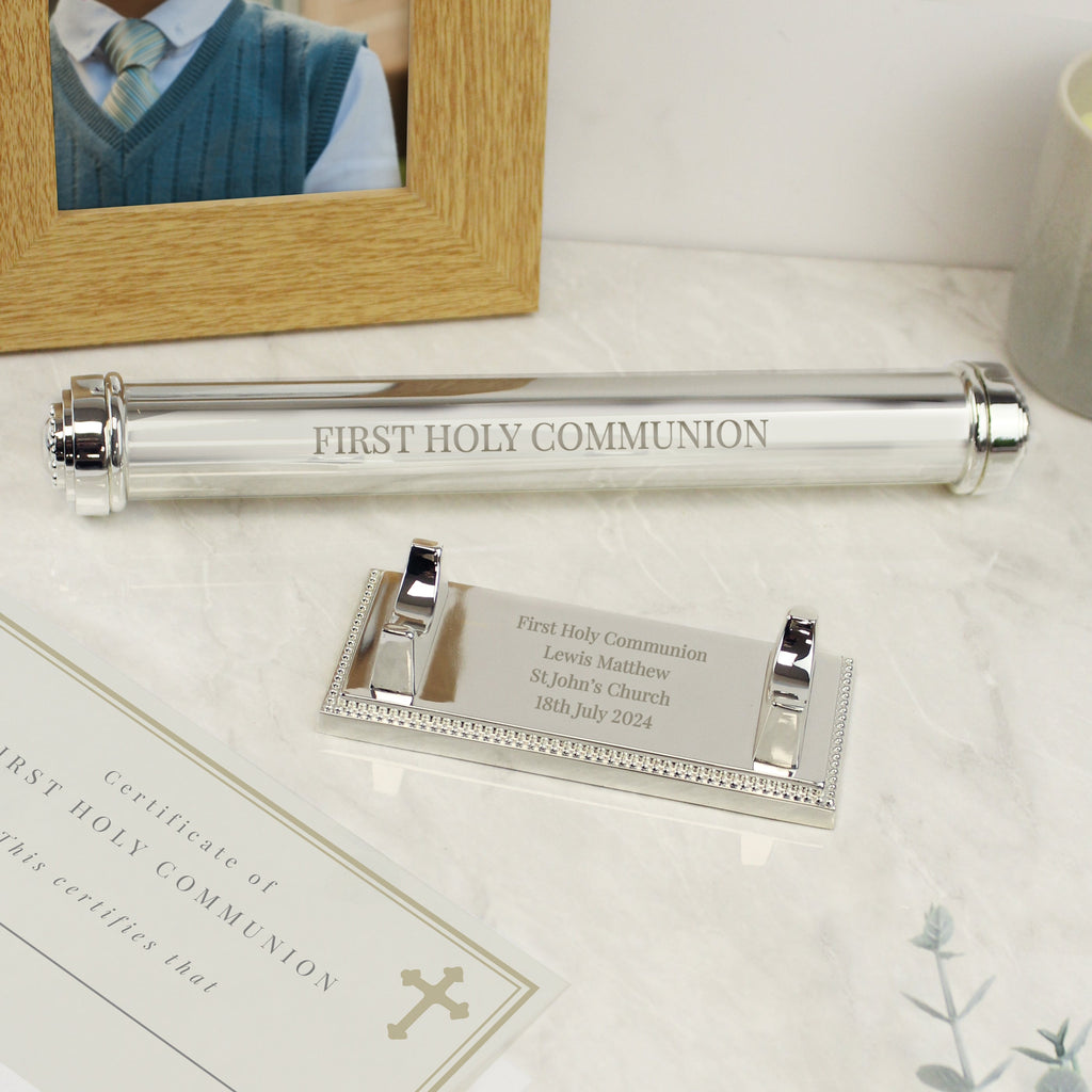 Personalised Free Text Silver Plated Certificate Holder - Shop Certificate Holders At Gift Moments - 2