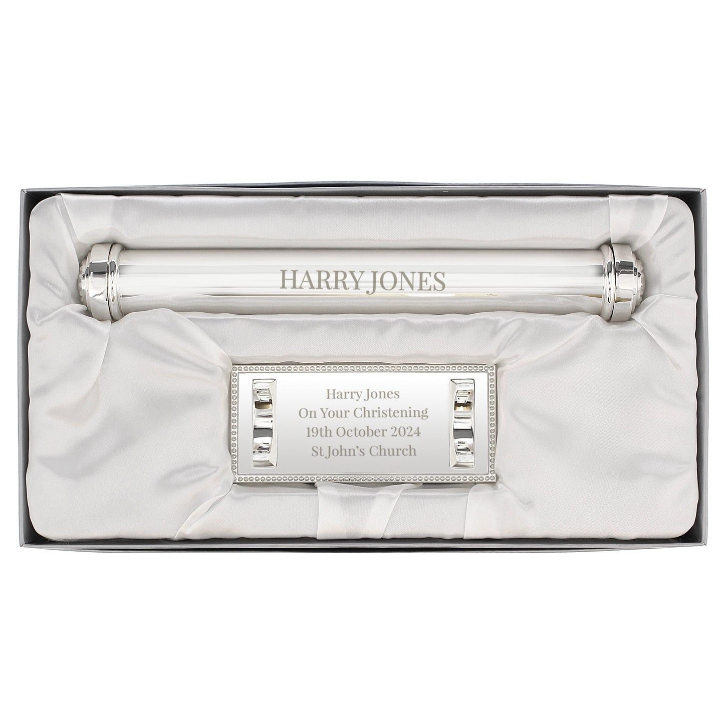 Personalised Free Text Silver Plated Certificate Holder: 11 - Certificate Holders By Gift Moments