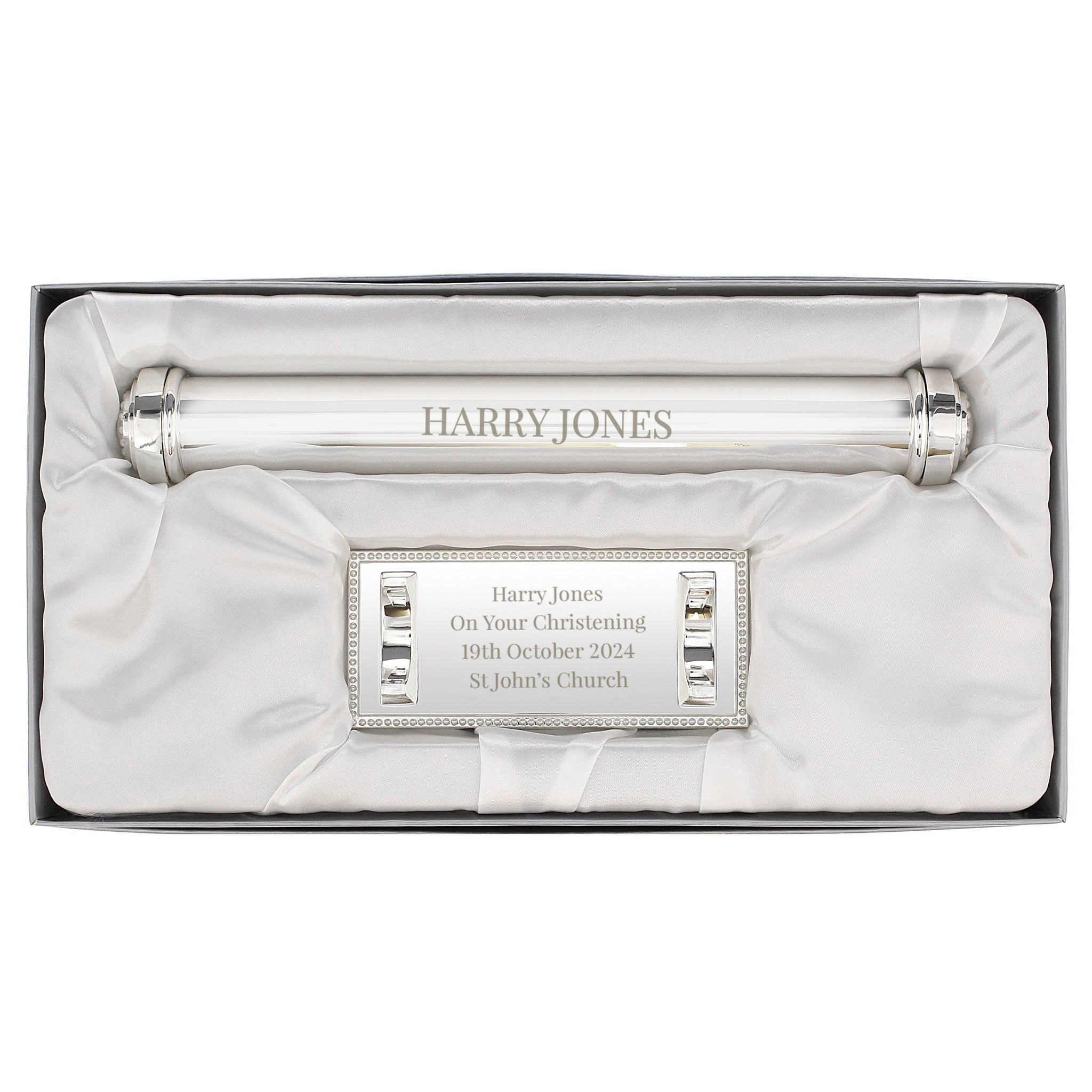 Personalised Free Text Silver Plated Certificate Holder: 11 - Certificate Holders By Gift Moments