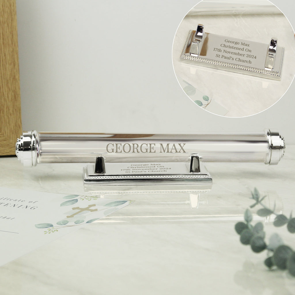 Personalised Free Text Silver Plated Certificate Holder - Shop Certificate Holders At Gift Moments - 10