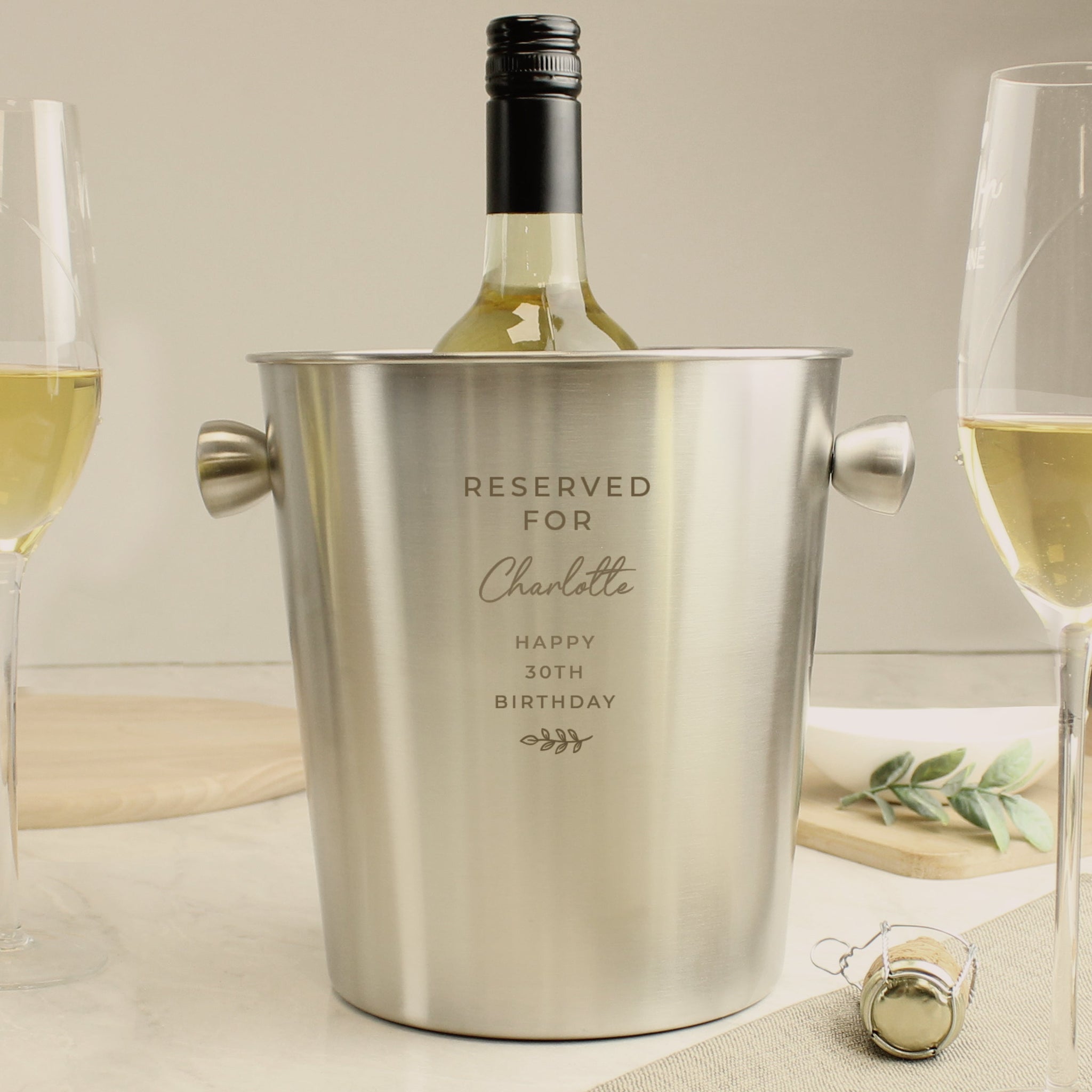 Personalised Free Text Stainless Steel Ice Bucket: 6 - Barware By Gift Moments