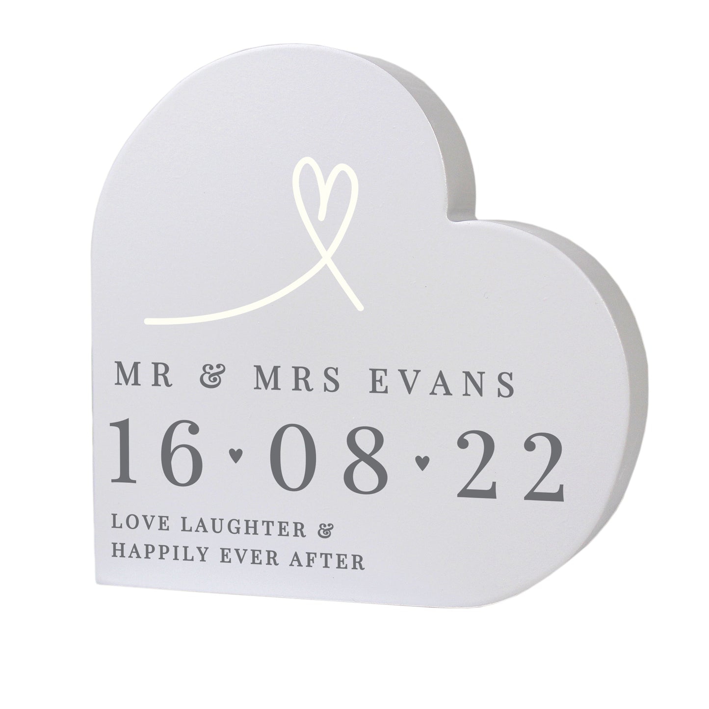 Personalised Free Text Free Standing Heart Ornament: 4 - Ornaments By Gift Moments