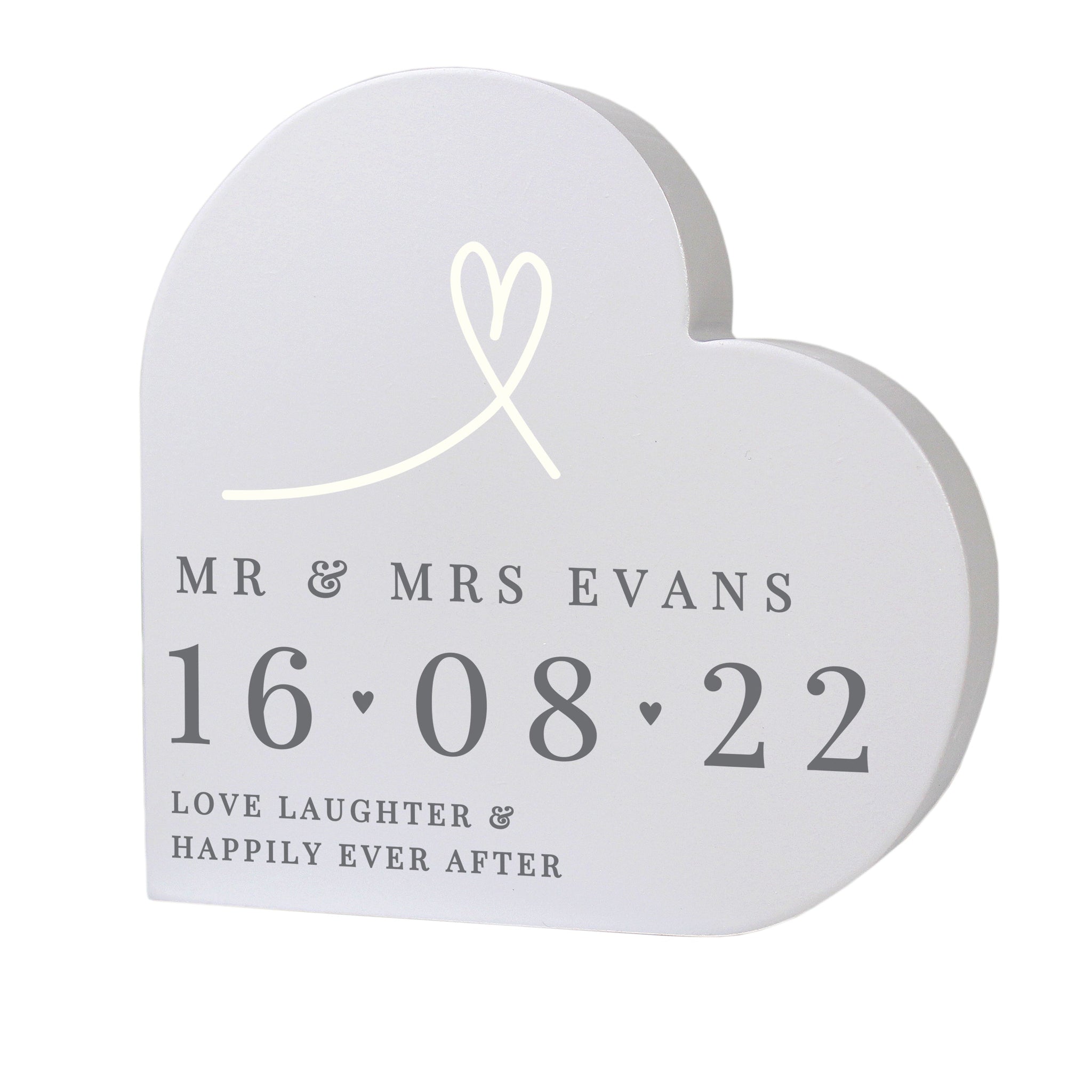 Personalised Free Text Free Standing Heart Ornament: 4 - Ornaments By Gift Moments