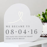 Personalised Free Text Free Standing Heart Ornament: 3 - Ornaments By Gift Moments