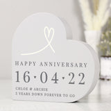 Personalised Free Text Free Standing Heart Ornament: 5 - Ornaments By Gift Moments