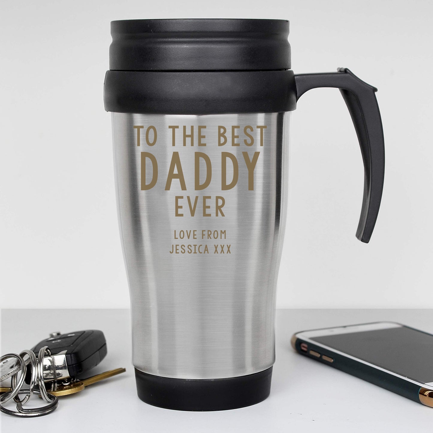 Personalised Free Text Travel Mug: 2 - Travel Mugs By Gift Moments