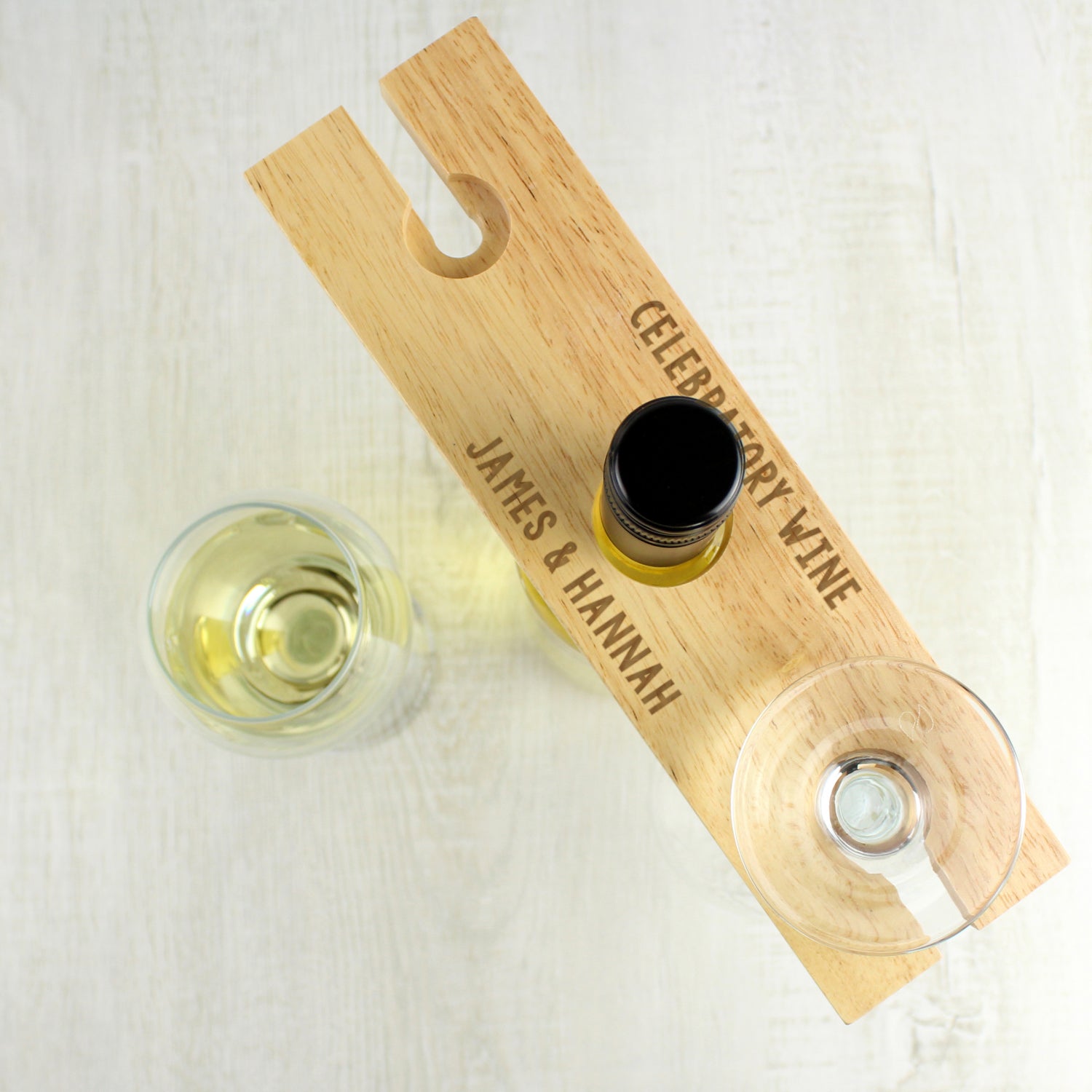 Personalised Free Text Wine Glass & Bottle Holder: 3 - Barware By Gift Moments