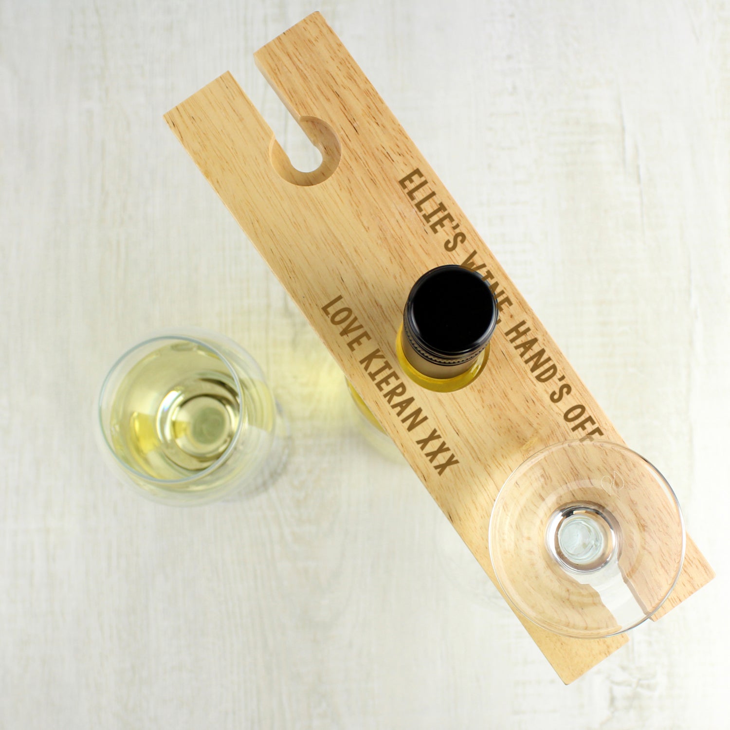 Personalised Free Text Wine Glass & Bottle Holder: 1 - Barware By Gift Moments