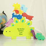 Personalised Free Text Wooden Dinosaur Stacker Toy: 1 - Toys By Gift Moments
