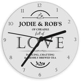 Personalised Full of Love Glass Clock: 3 - Clocks By Gift Moments