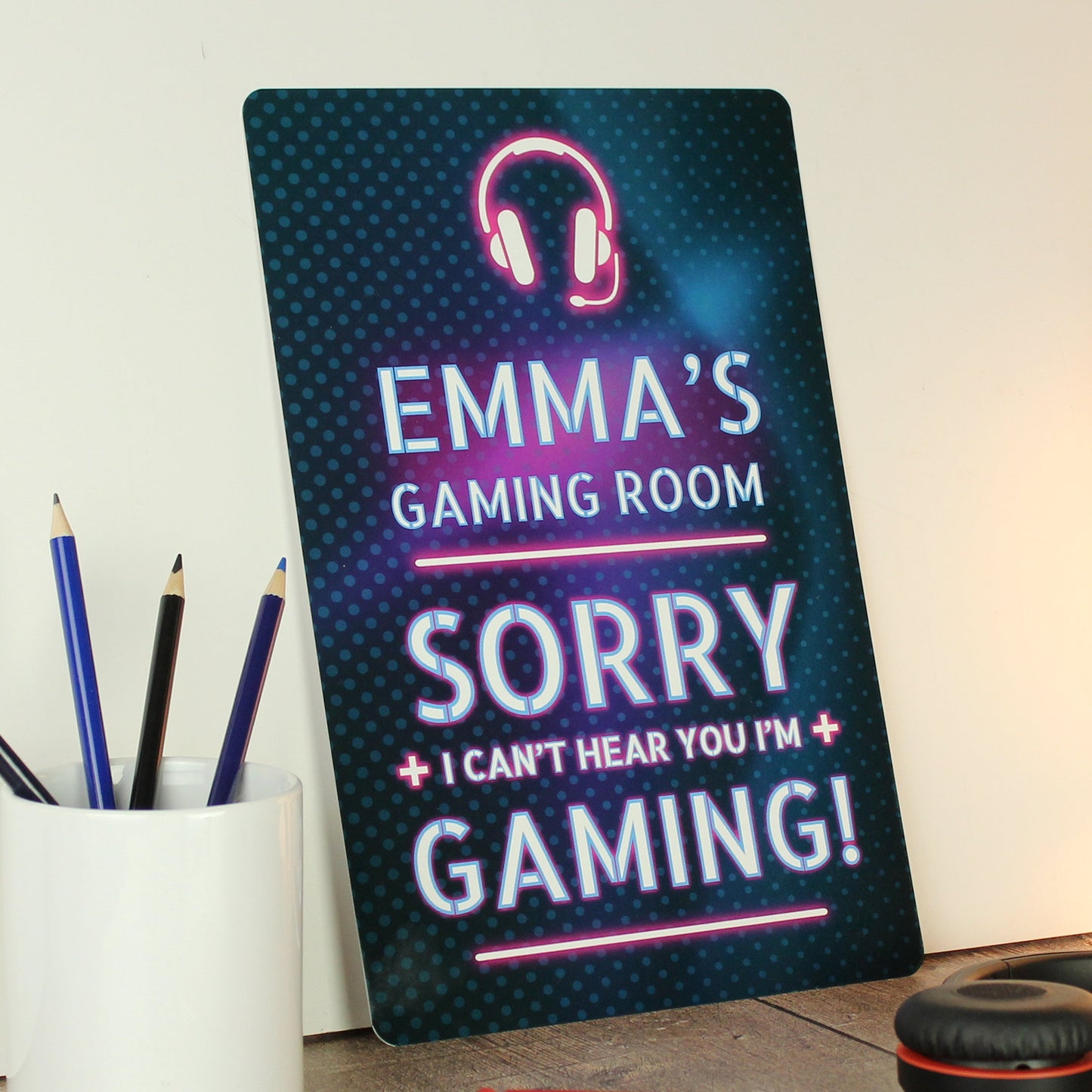 Personalised Gamer Warning Metal Sign: 3 - Signs & Plaques By Gift Moments