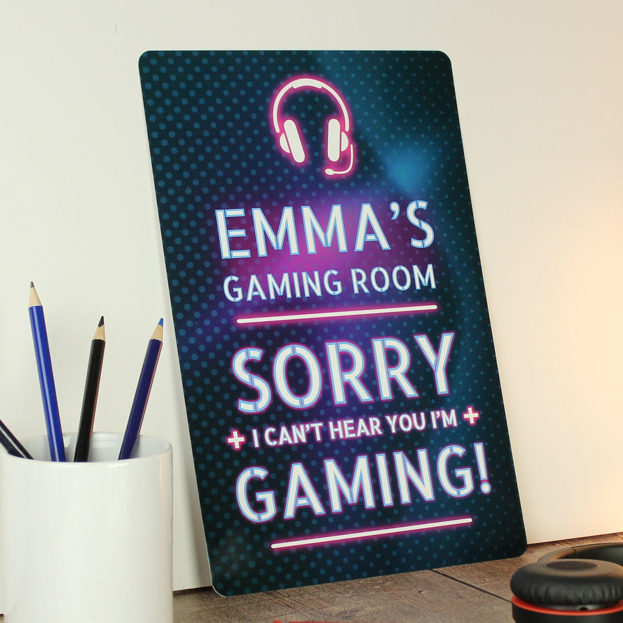 Personalised Gamer Warning Metal Sign: 3 - Signs & Plaques By Gift Moments