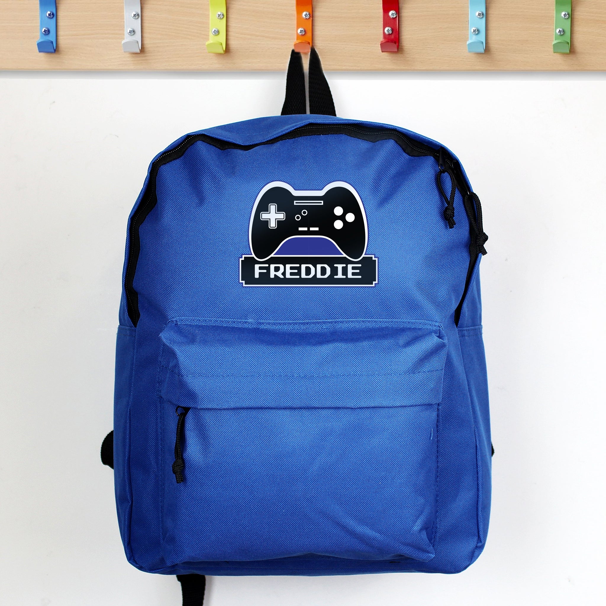 Personalised Gaming Blue Backpack: 2 - Kids Bags By Gift Moments