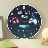 Personalised Gaming Children’s Wall Clock: 2 - Clocks By Gift Moments