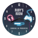 Personalised Gaming Children’s Wall Clock: 5 - Clocks By Gift Moments