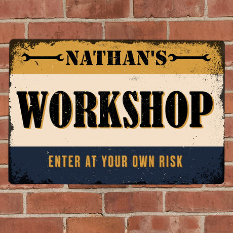 Personalised Garage Metal Sign: 3 - Signs & Plaques By Gift Moments