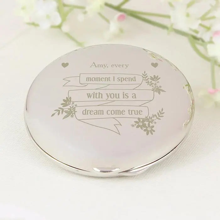 Personalised Garden Bloom Compact Mirror: 2 - Compact Mirrors By Gift Moments