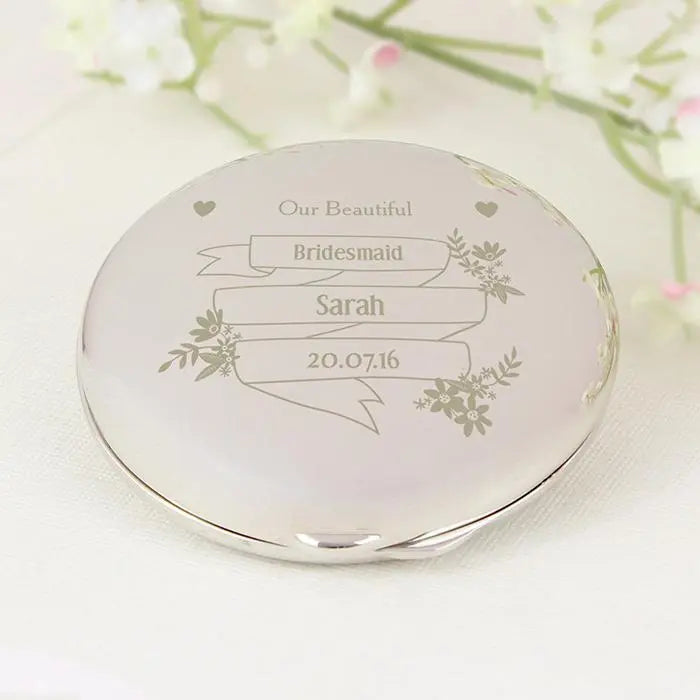Personalised Garden Bloom Compact Mirror: 5 - Compact Mirrors By Gift Moments