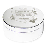 Personalised Garden Bloom Round Trinket Box: 5 - Trinket Boxes By Gift Moments