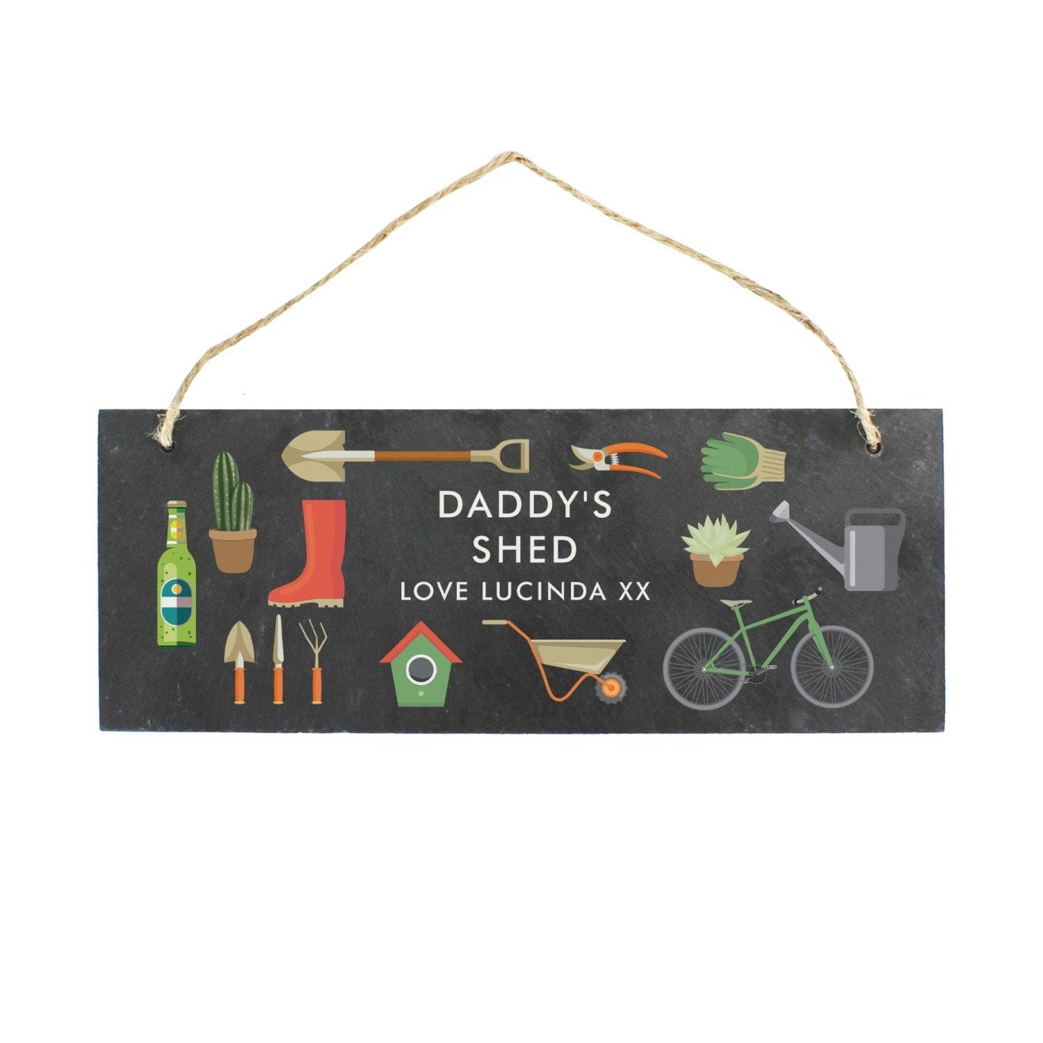 Personalised Garden Printed Hanging Slate Plaque: 5 - Signs & Plaques By Gift Moments