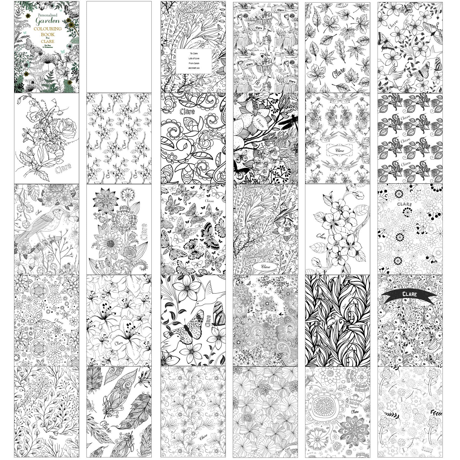 Personalised Gardening Colouring Book: 7 - Books By Gift Moments