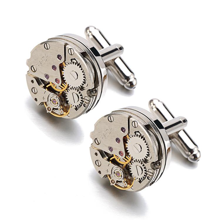 Personalised Gear Movement Cufflinks: 6 - Cufflinks & Tie Slides By Gift Moments