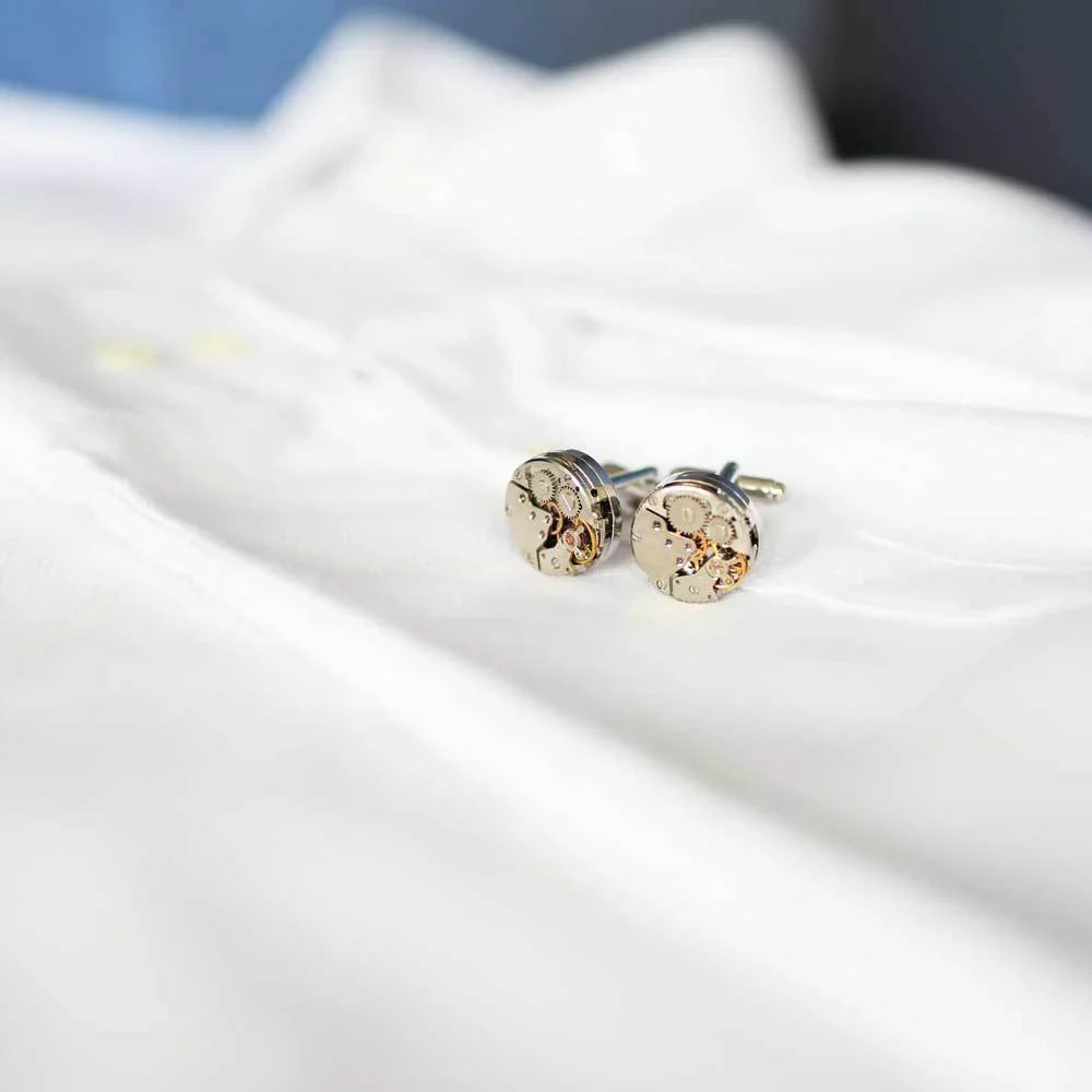 Personalised Gear Movement Cufflinks: 3 - Cufflinks & Tie Slides By Gift Moments
