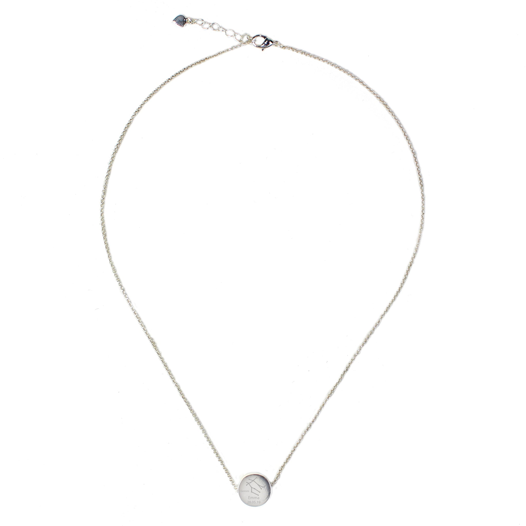 Personalised Gemini Zodiac Star Sign Necklace (May 21st - Jun 20th): 6 - Necklaces By Gift Moments