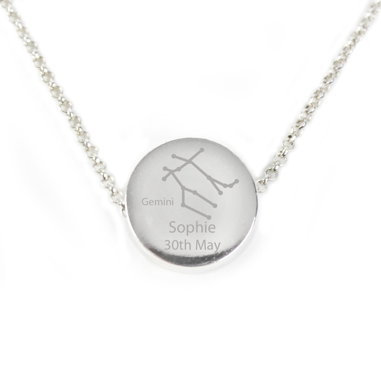 Personalised Gemini Zodiac Star Sign Necklace (May 21st - Jun 20th): 8 - Necklaces By Gift Moments