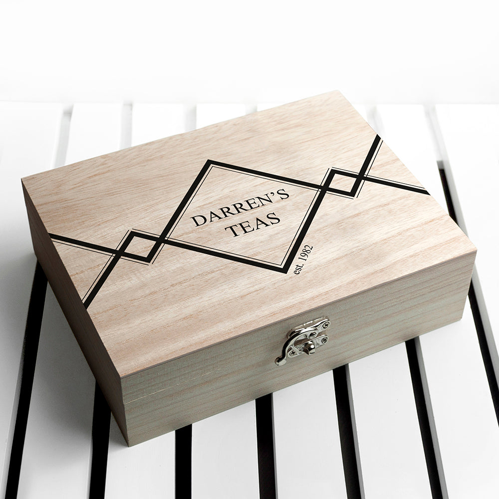 Personalised Gentlemen’s Tea Box Selection: 6 Tea Boxes By Gift Moments