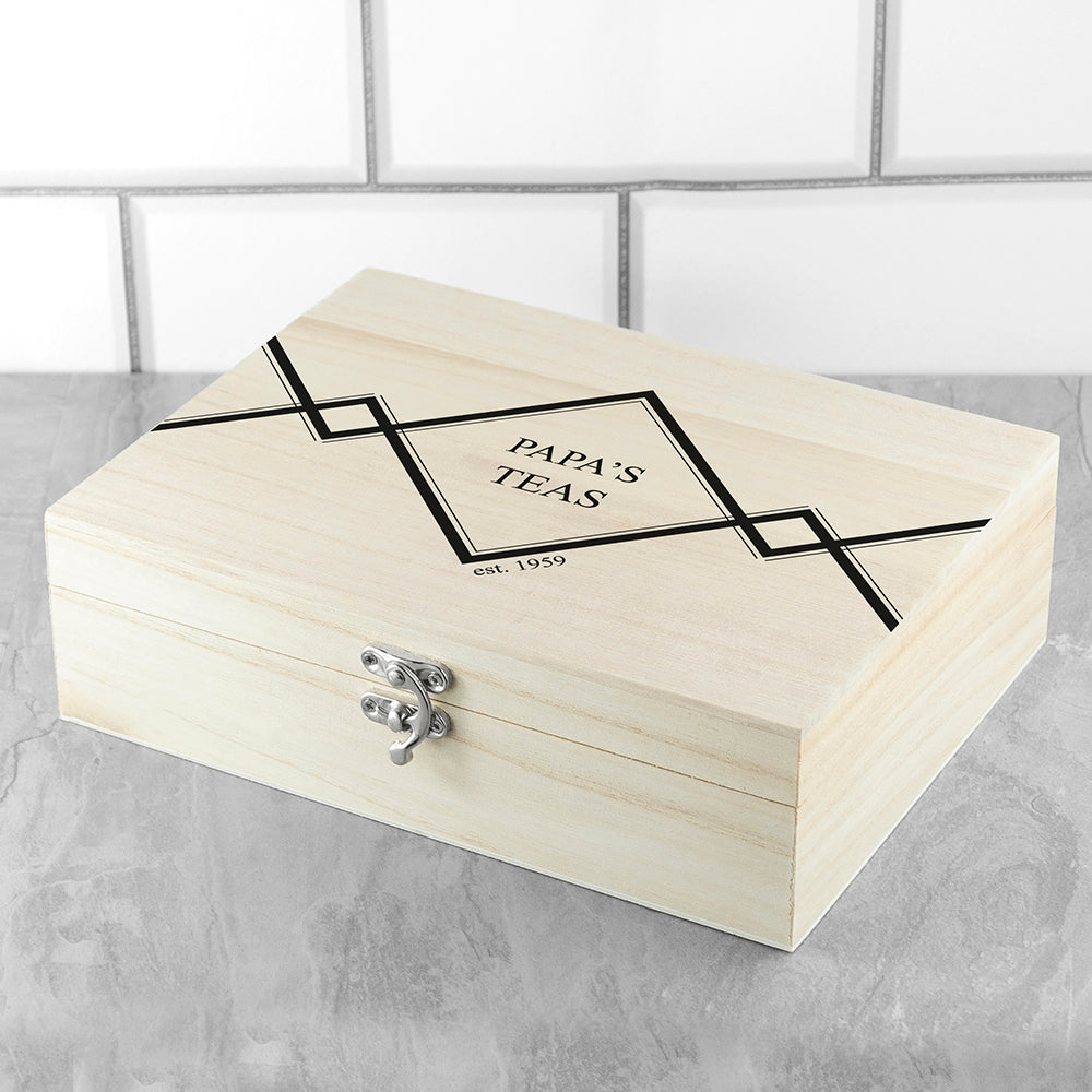 Personalised Gentlemen’s Tea Box Selection: 5 Tea Boxes By Gift Moments