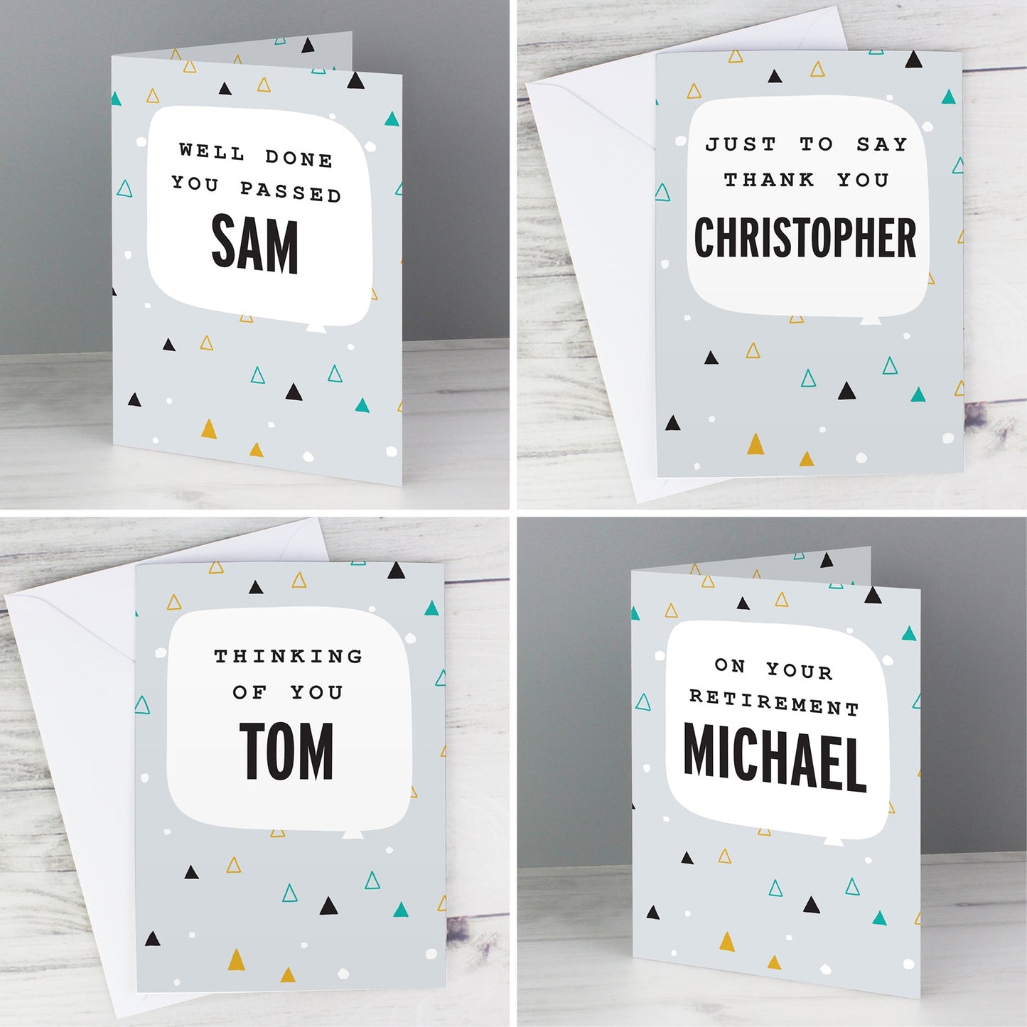 Personalised Geo Birthday Card: 4 - Greeting Cards By Gift Moments