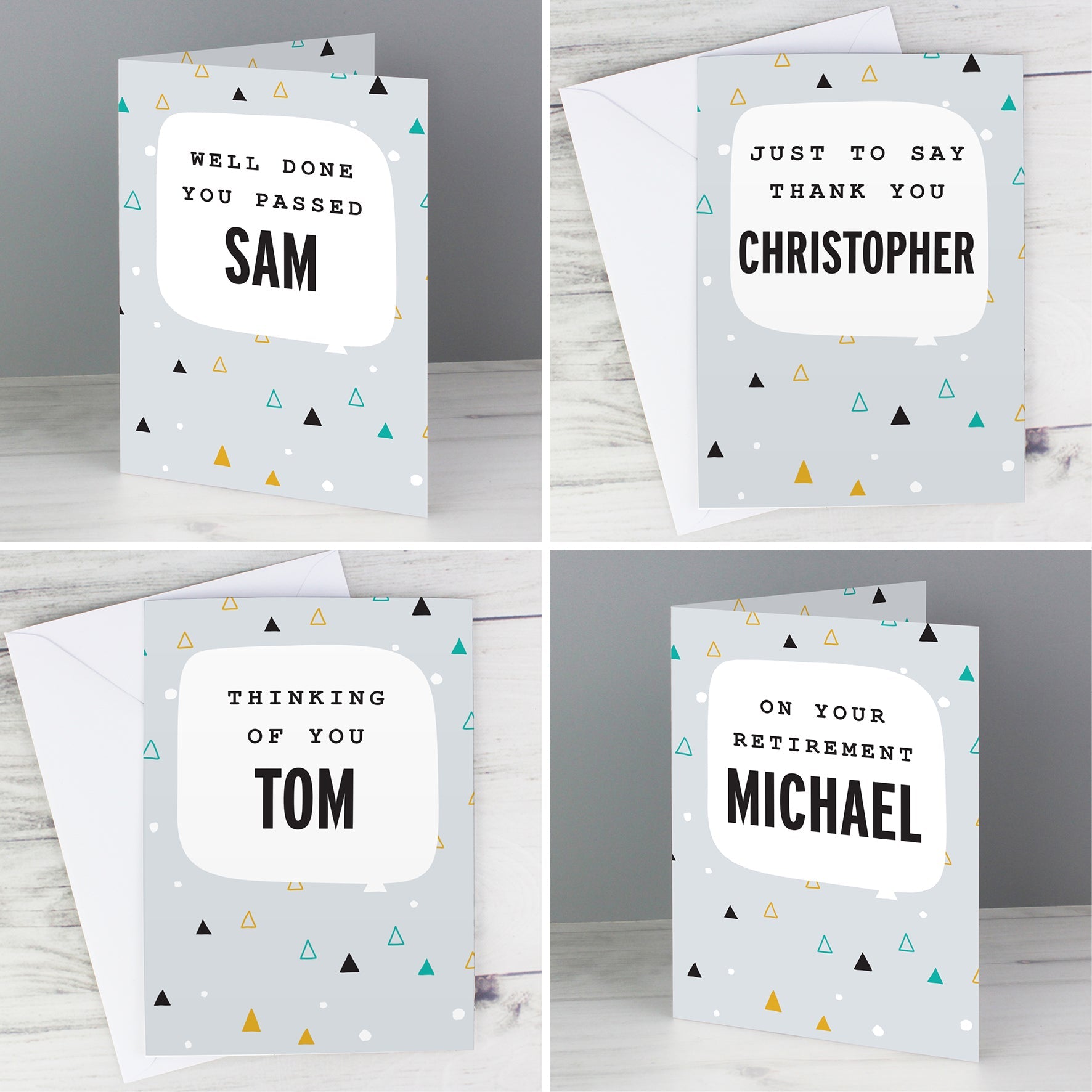 Personalised Geo Birthday Card: 4 - Greeting Cards By Gift Moments