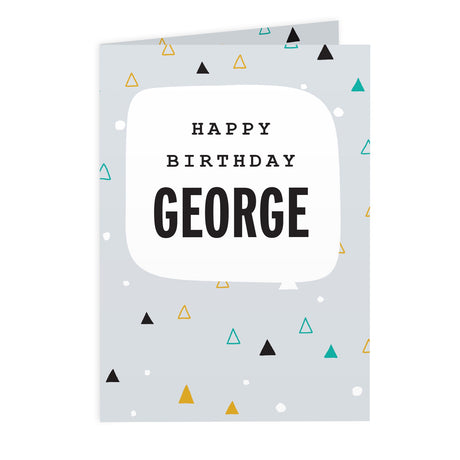 Personalised Geo Birthday Card: 2 - Greeting Cards By Gift Moments