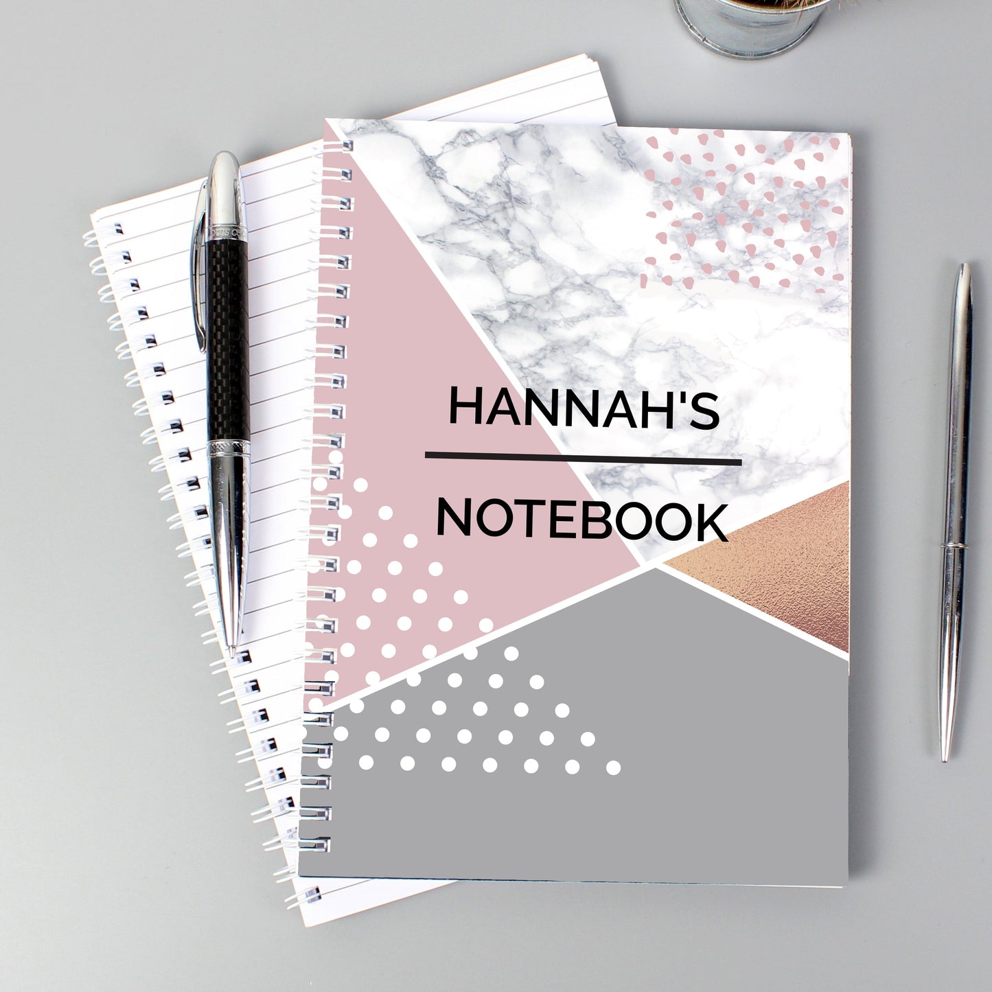 Personalised Geometric A5 Notebook: 3 - Notebooks By Gift Moments