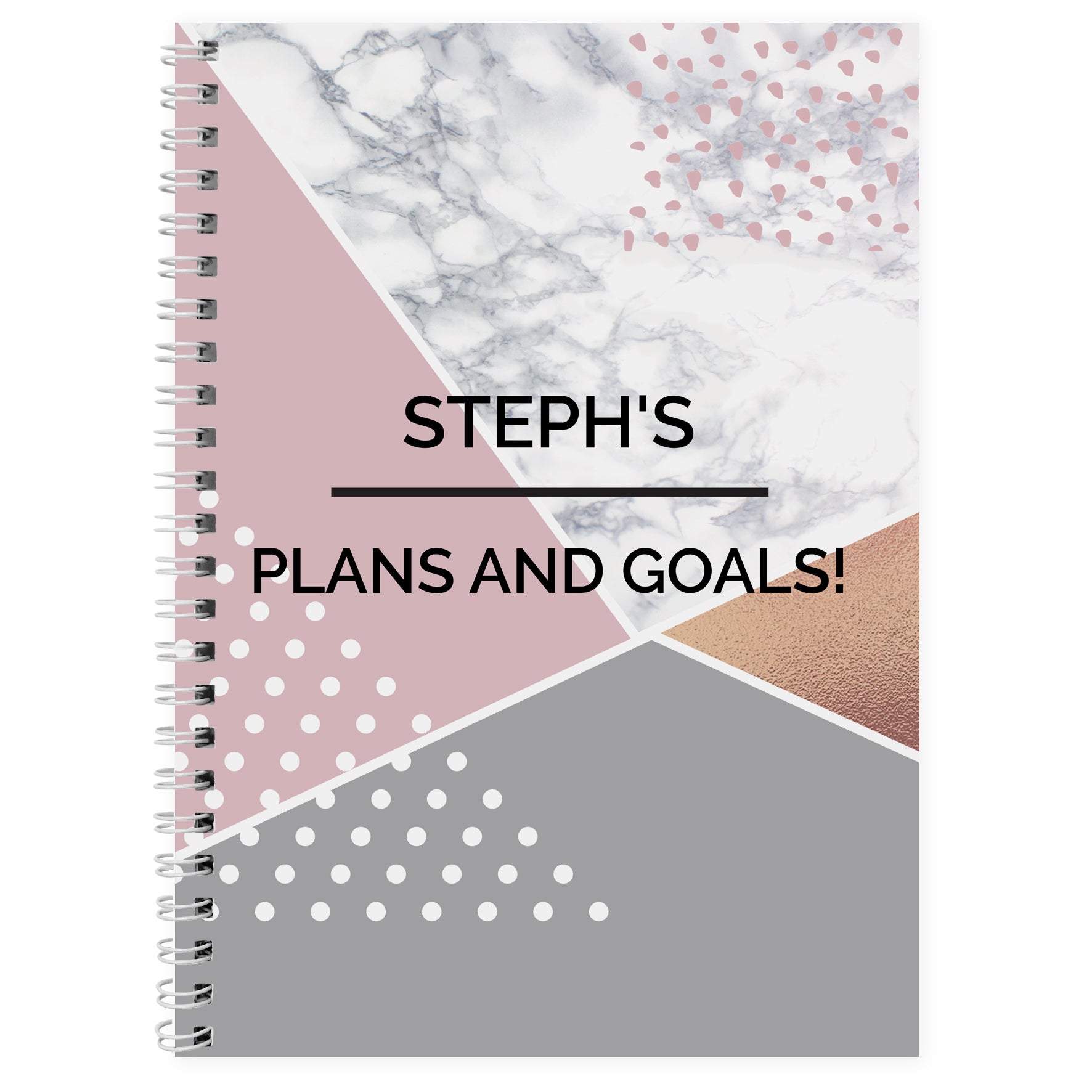 Personalised Geometric A5 Notebook: 2 - Notebooks By Gift Moments