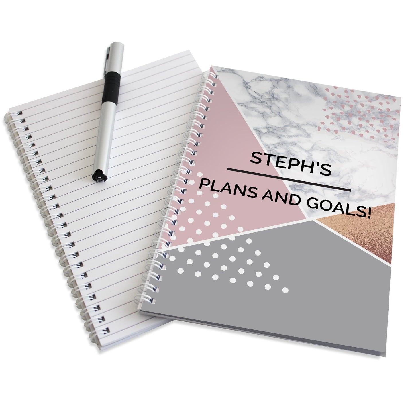 Personalised Geometric A5 Notebook: 5 - Notebooks By Gift Moments