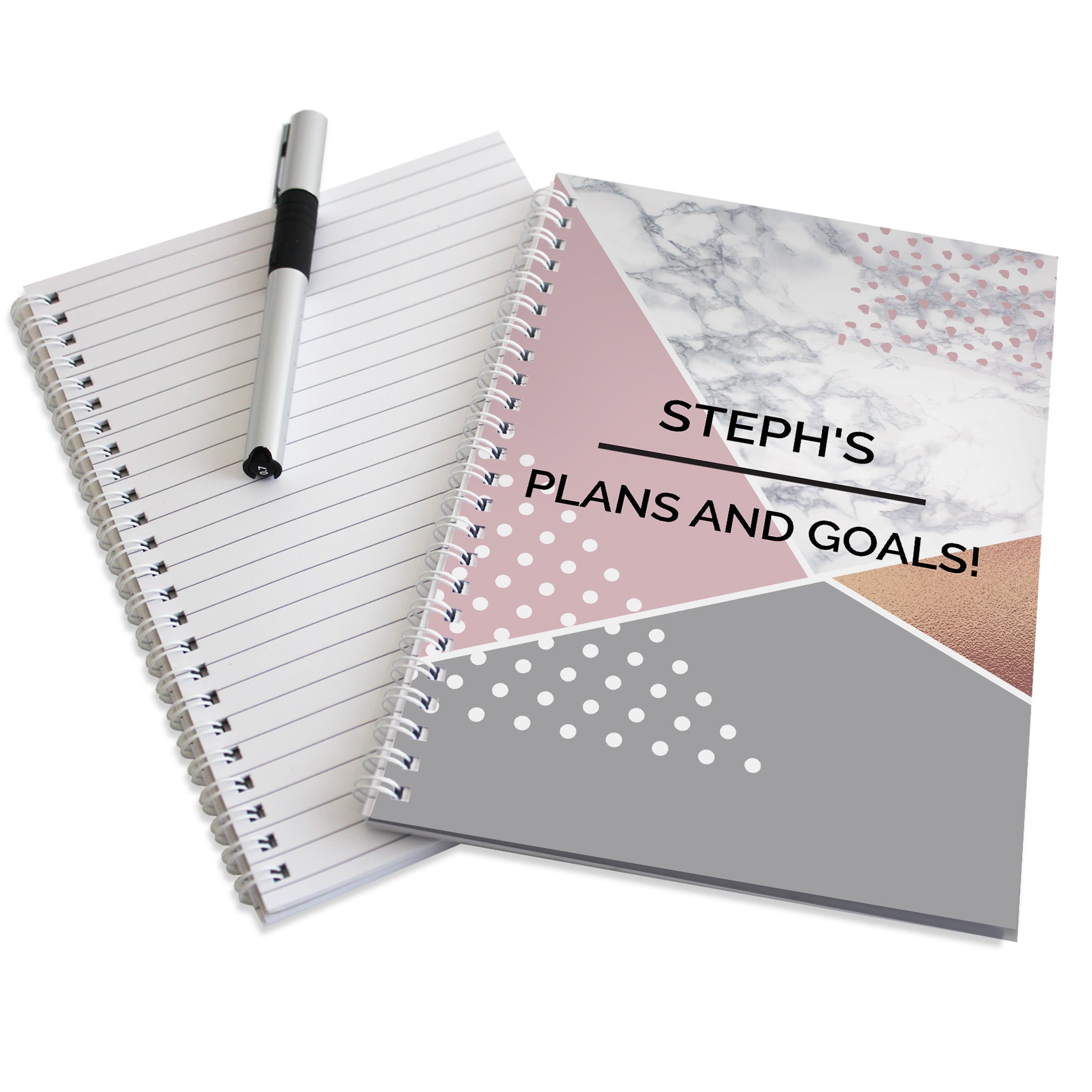 Personalised Geometric A5 Notebook: 5 - Notebooks By Gift Moments