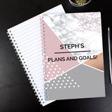 Personalised Geometric A5 Notebook: 6 - Notebooks By Gift Moments