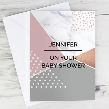 Personalised Geometric Card: 1 - Greeting Cards By Gift Moments