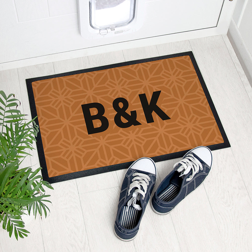 Personalised Geometric Doormat: 1 - Doormats By Gift Moments