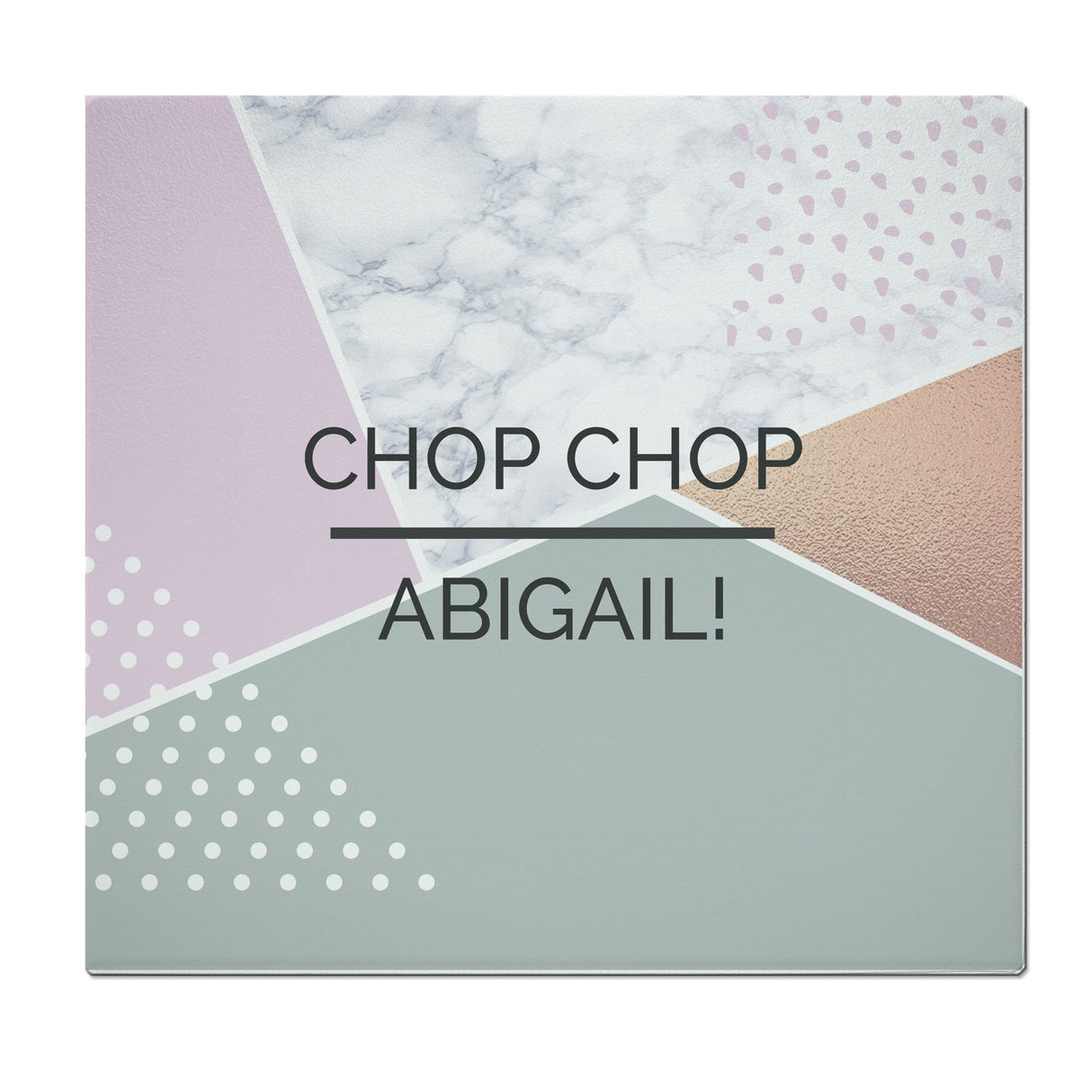 Personalised Geometric Glass Chopping Board: 5 - Chopping Boards By Gift Moments