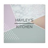 Personalised Geometric Glass Chopping Board: 3 - Chopping Boards By Gift Moments