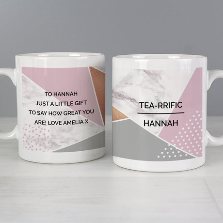 Personalised Geometric Mug: 4 - Mugs By Gift Moments