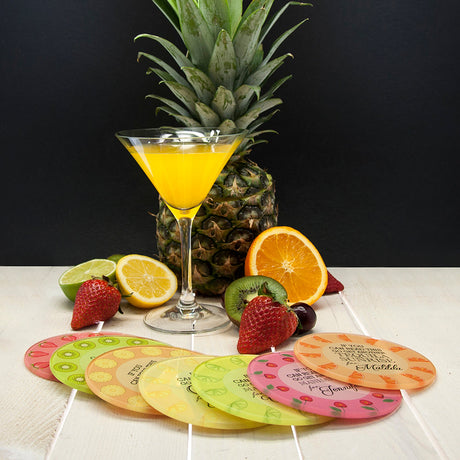Personalised Get Me A Cocktail! Fruit Glass Coasters: 1 - Coasters By Gift Moments