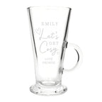 Personalised Get Cosy Latte Glass - Shop Mugs At Gift Moments - 4