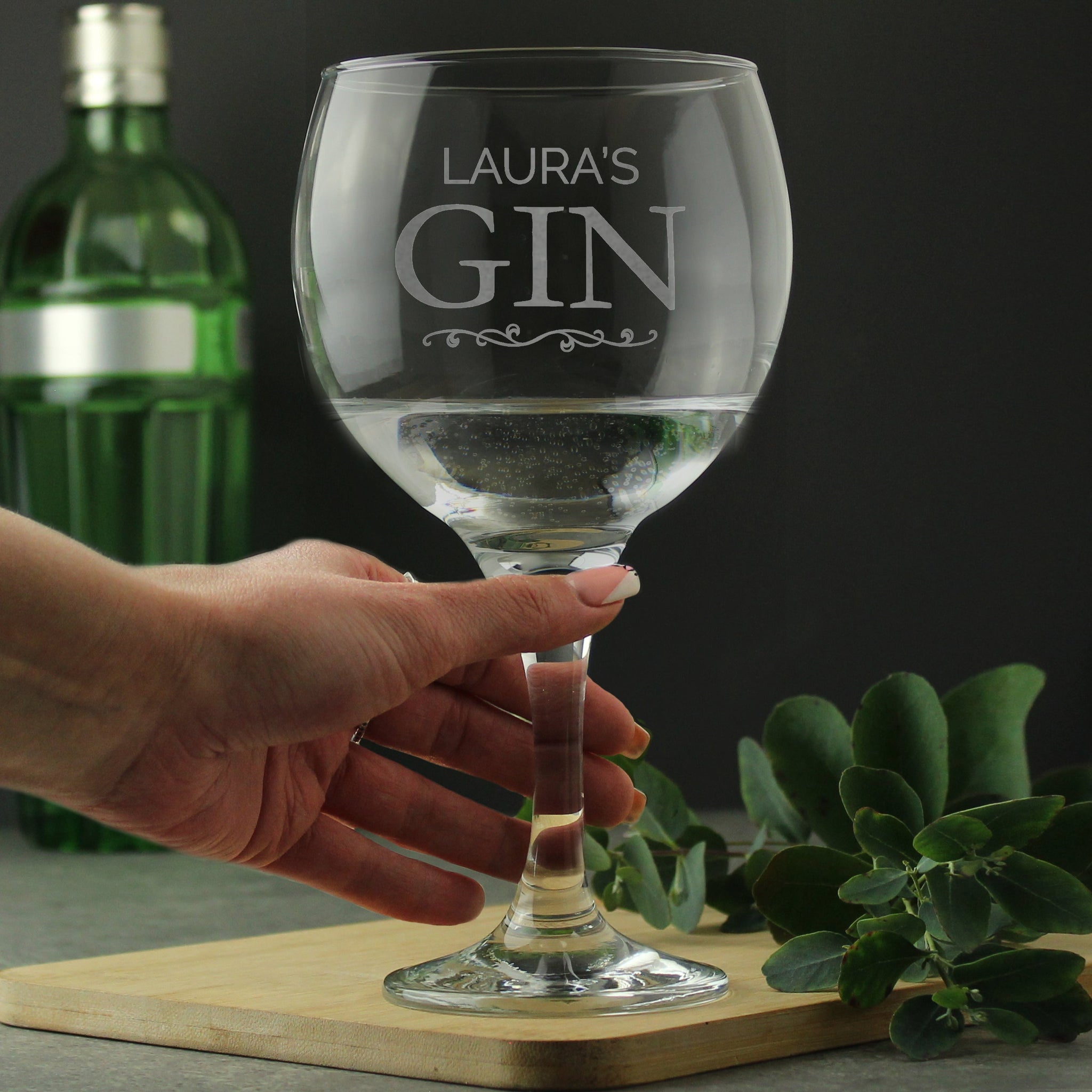 Personalised Gin Balloon Glass: 1 - Cocktail Glasses By Gift Moments