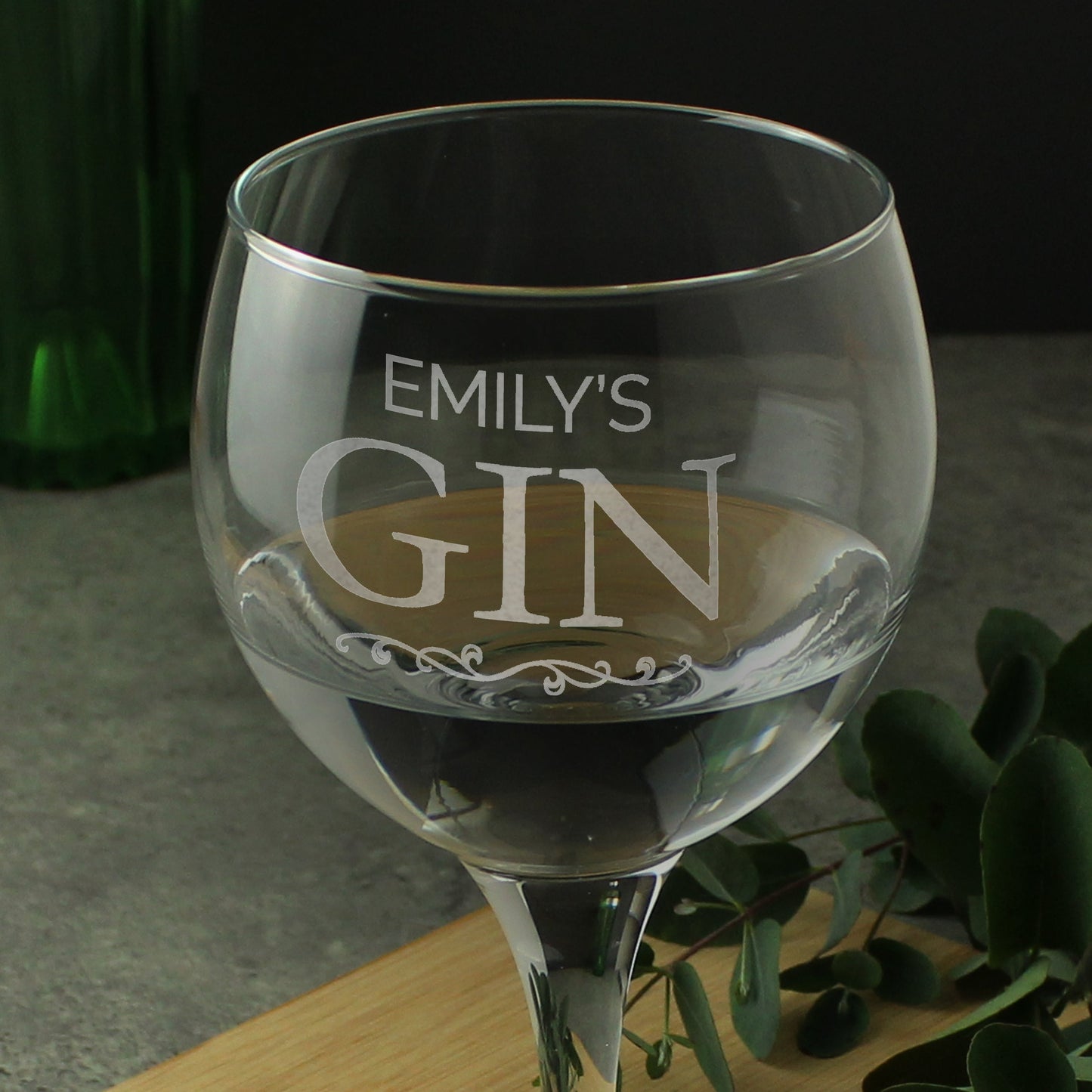 Personalised Gin Balloon Glass: 3 - Cocktail Glasses By Gift Moments