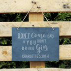 Personalised Gin Large Hanging Slate Sign - Shop Signs & Plaques At Gift Moments - 2