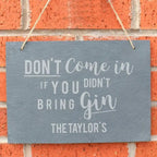 Personalised Gin Large Hanging Slate Sign - Shop Signs & Plaques At Gift Moments - 1